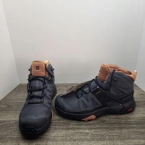 Salomon X Ultra 4 Mid GTX Boot Womens Shoes Size 6.5, Ebony/Mocha/Almond